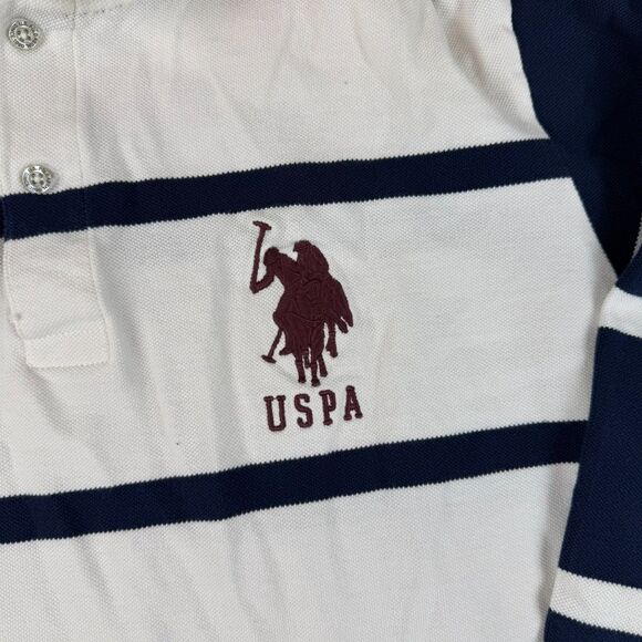 U.S Polo Assn. Men's M Rugby Polo Striped Long Sleeve Crest Embroidered *Read - Picture 4 of 16